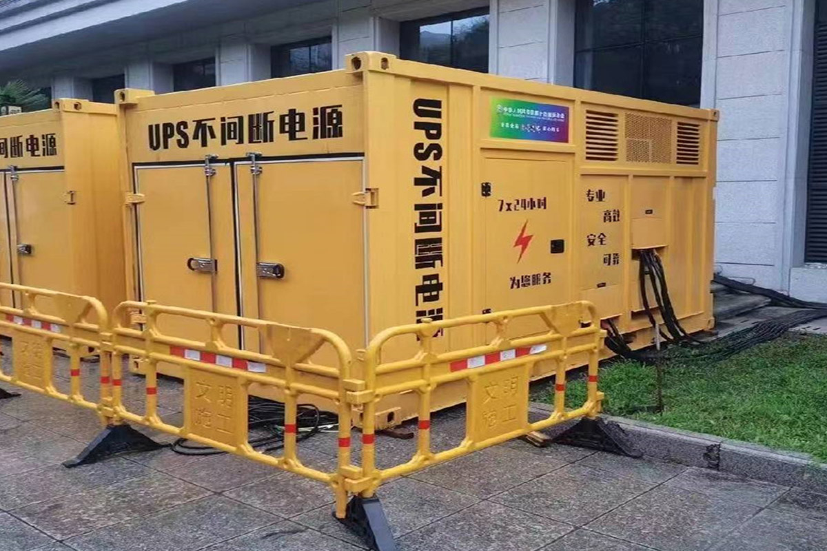 涟源发电机租赁施工现场