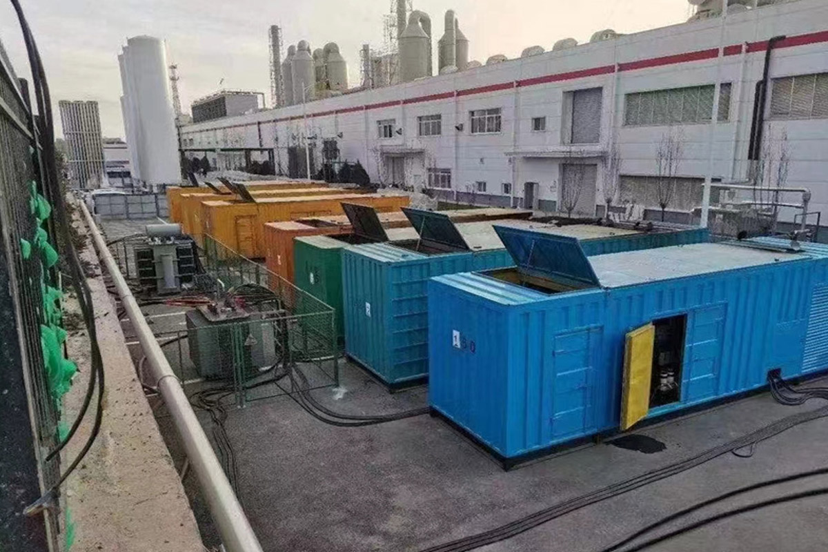 涟源发电机租赁施工现场